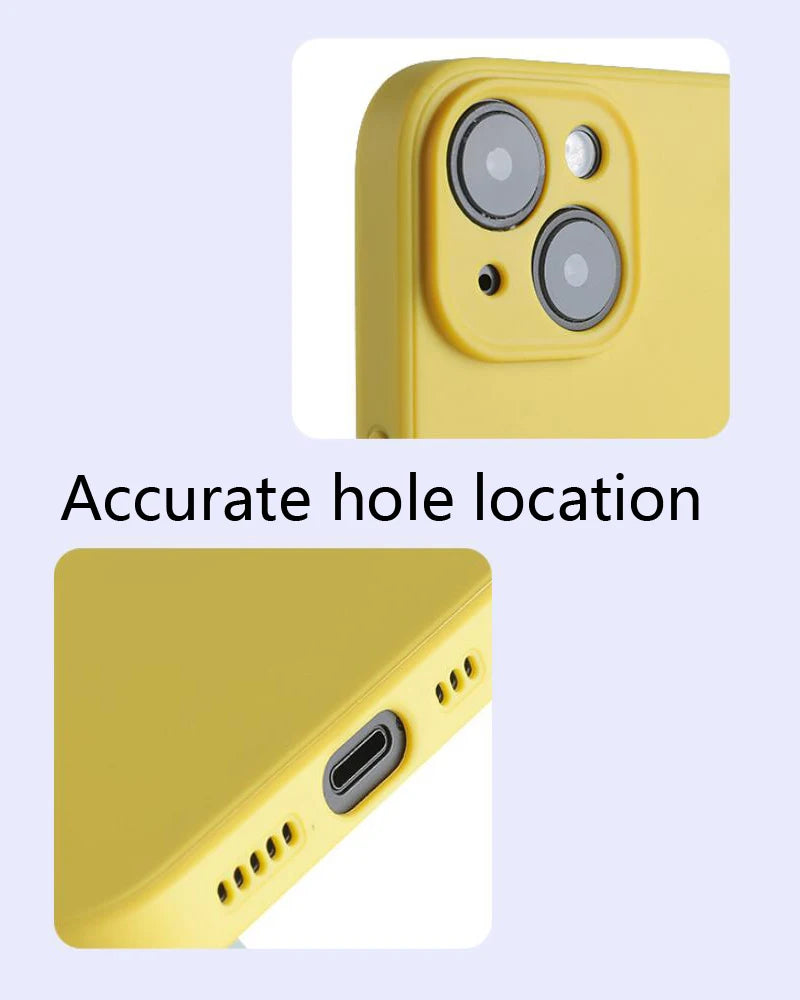 Liquid Silicone Phone Case for iphone 15 14 13 12 mini 11 16 Pro X XR XS Max 15 Plus Shockproof Soft Back Cover Cases