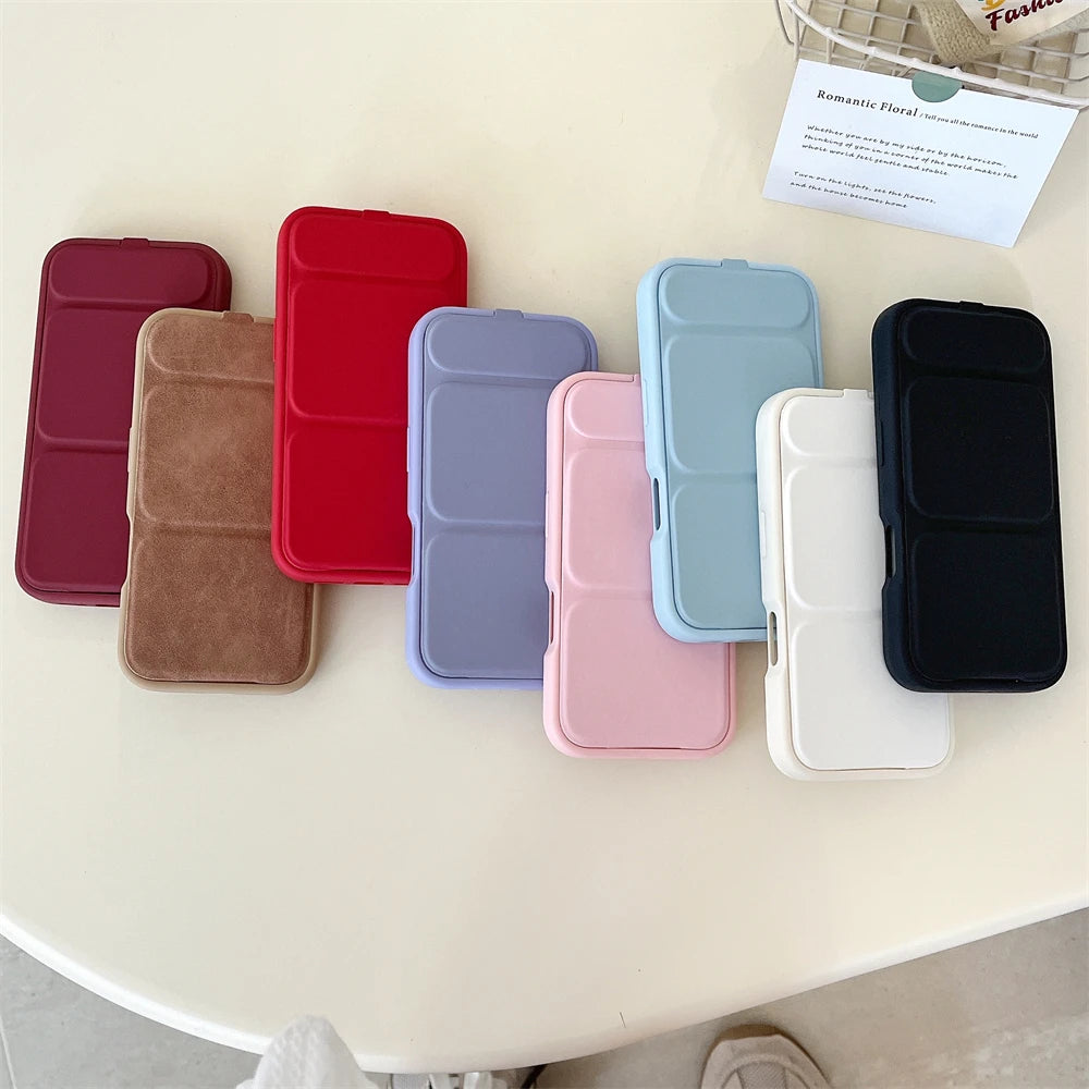 Folding Magnetic Full Body Stand Holder Case for iPhone 17 16 15 14 13 12 Pro 11