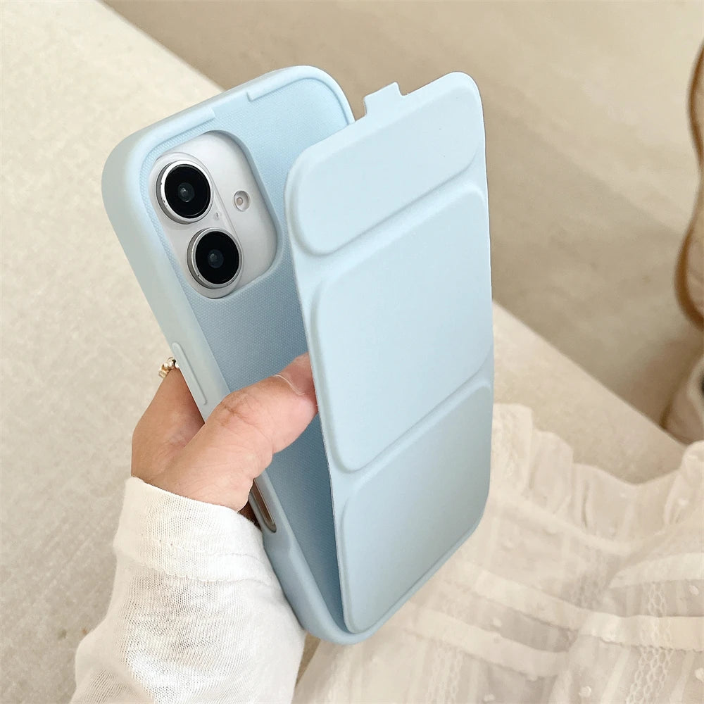 Folding Magnetic Full Body Stand Holder Case for iPhone 17 16 15 14 13 12 Pro 11